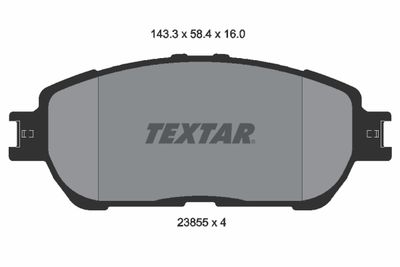 Колодки тормозные дисковые передние TEXTAR 2385501