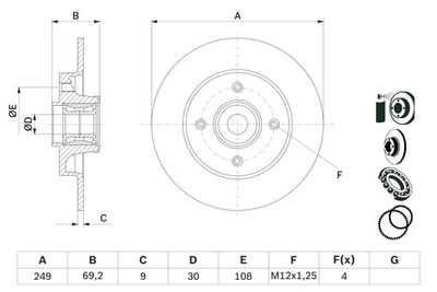 Диск тормозной BOSCH 0986479275