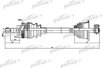 Полуось левая PATRON PDS1601