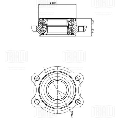 Ступица с подшипником передняя TRIALLI MR1885