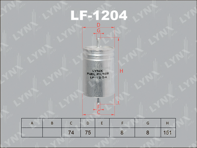 Фильтр топливный LYNXauto LF1204