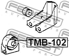 Подушка двигателя передняя FEBEST TMB102