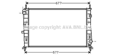Радиатор системы охлаждения AVA FDA2165