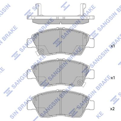 Колодки тормозные передние SANGSIN SP1435