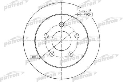 Диск тормозной задний PATRON PBD4049