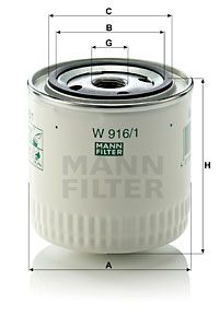 Фильтр масляный MANN-FILTER W9161