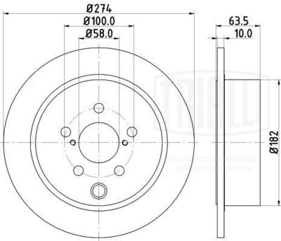Диск тормозной задний TRIALLI DF220112