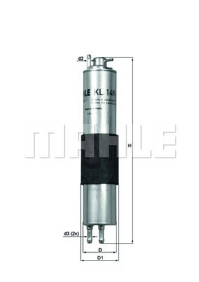 Фильтр топливный MAHLE KL149