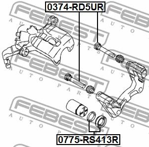 Ремкомплект суппорта заднего FEBEST 0775RS413R