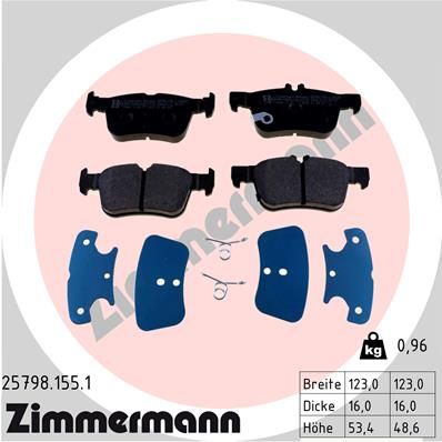 Колодки тормозные дисковые ZIMMERMANN 257981551