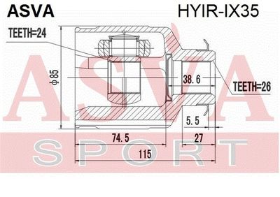 ШРУС внутренний Hyundai/Kia 495972Y200