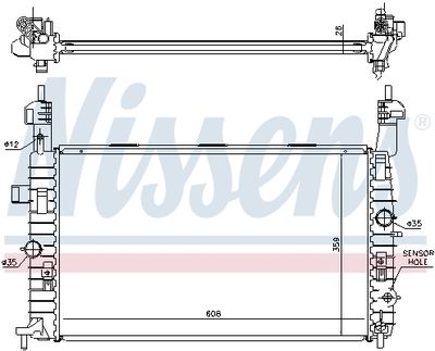 Радиатор системы охлаждения NISSENS 63096