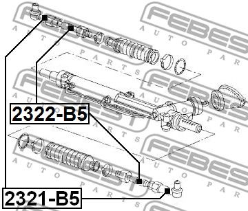 Наконечник рулевой FEBEST 2321B5