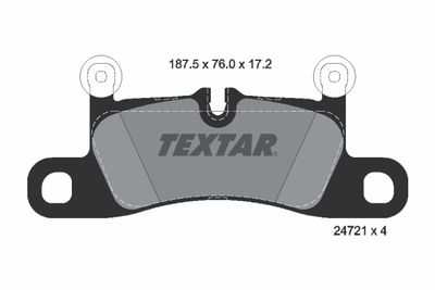 Колодки тормозные задние TEXTAR 2472101