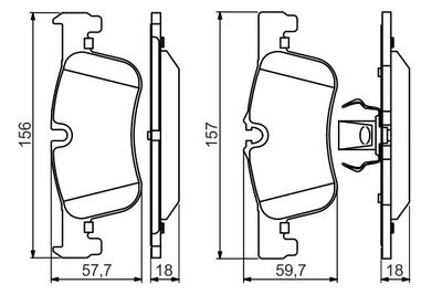 Колодки тормозные дисковые BOSCH 0986494561