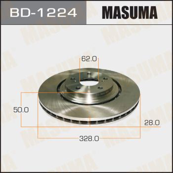 Диск тормозной передний Masuma BD1224