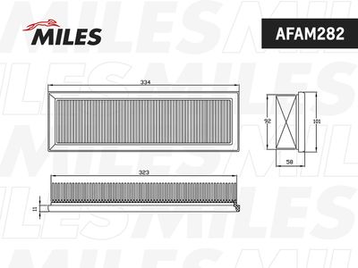 Фильтр воздушный Miles AFAU268