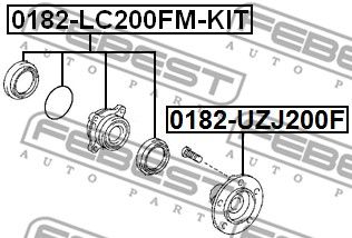 Ступица передняя комплект FEBEST 0182LC200FMKIT