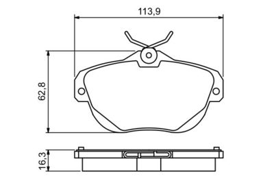 Комплект колодок для дискового тормоза BOSCH 0986494243