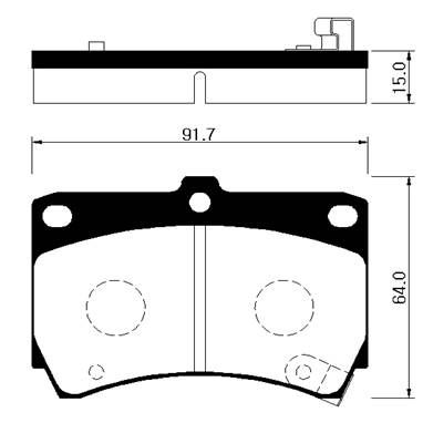 Колодки тормозные дисковые передние HSB HP1002
