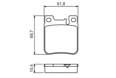 Колодки тормозные задние BOSCH 0986460965