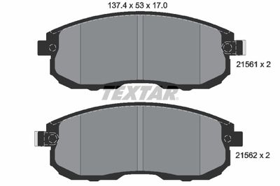 Колодки тормозные передние TEXTAR 2156201