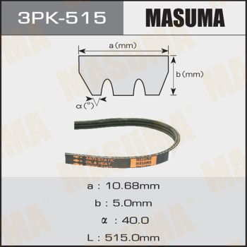 Ремень ручейковый Masuma 3PK515