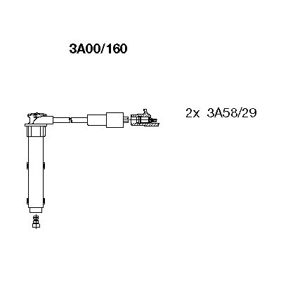 Комплект проводов высоковольтных BOSCH 0986357154
