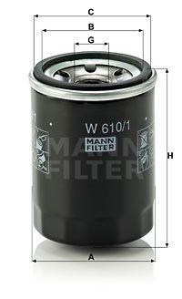 Фильтр масляный MANN-FILTER W6101
