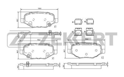 Колодки тормозные дисковые задние Zekkert BS3023