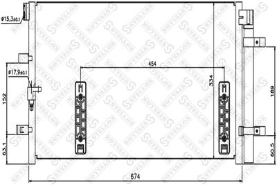 Радиатор кондиционера STELLOX 1045181SX