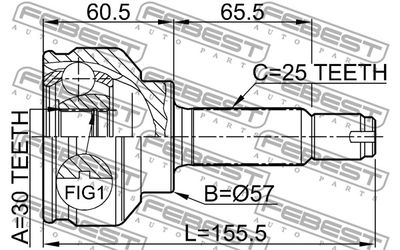 ШРУС наружный FEBEST 0410CS3A