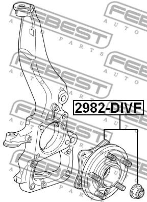 Ступица передняя FEBEST 2982DIVF