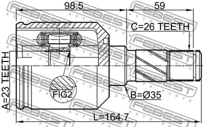 ШРУС внутренний левый FEBEST 0511M626LH