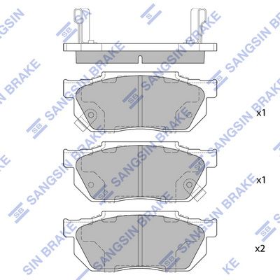 Колодки тормозные дисковые SANGSIN SP1462