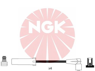Комплект проводов высоковольтных NGK 4054