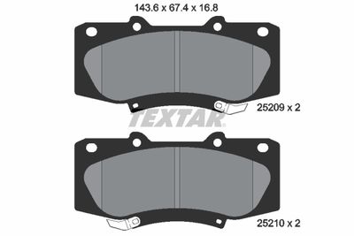 Колодки тормозные дисковые TEXTAR 2520901