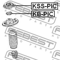Подшипник передней опоры амортизатора FEBEST KBPIC