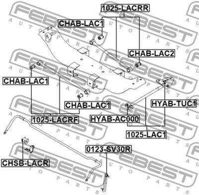 Рычаг задней подвески поперечный передний GENERAL MOTORS 96550053