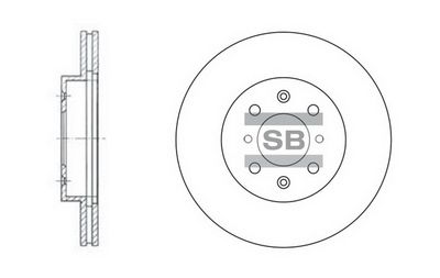 Диск тормозной передний SANGSIN SD4105