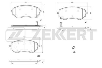 Колодки тормозные дисковые передние Zekkert BS1170