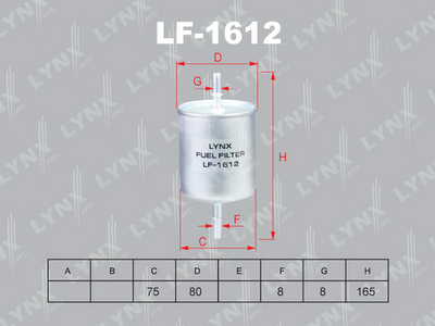 Фильтр топливный LYNXauto LF1612