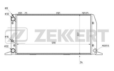 Радиатор охлаждения двигателя Zekkert MK1019