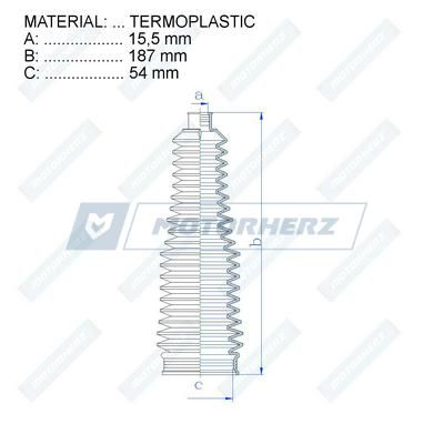 Пыльник рулевой рейки MotorHerz RDZ0571MG