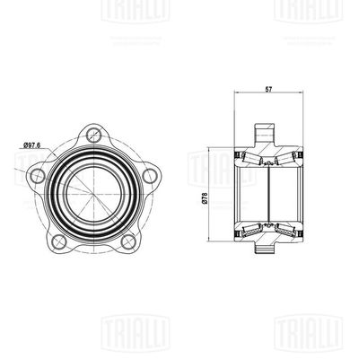 Ступица с подшипником передняя TRIALLI MR1034