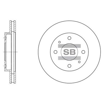 Диск тормозной передний SANGSIN SD4302