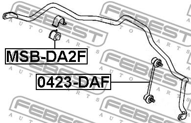 Втулка стабилизатора переднего FEBEST MSBDA2F