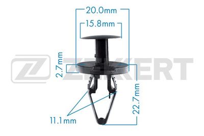 Клипса крепежная Zekkert BE3101