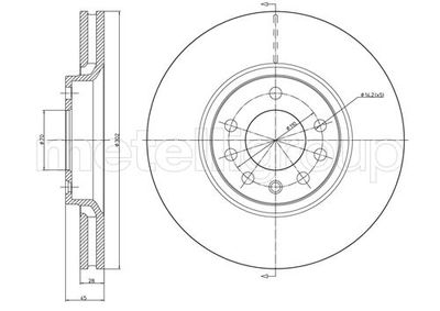 Диск тормозной METELLI 230681C