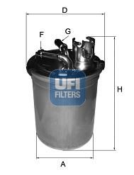 Фильтр топливный дизель UFI 2445100